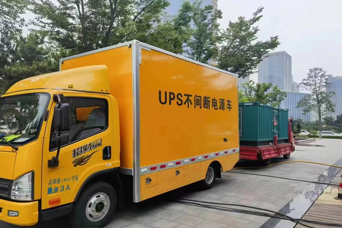 浦江发电机租赁施工现场