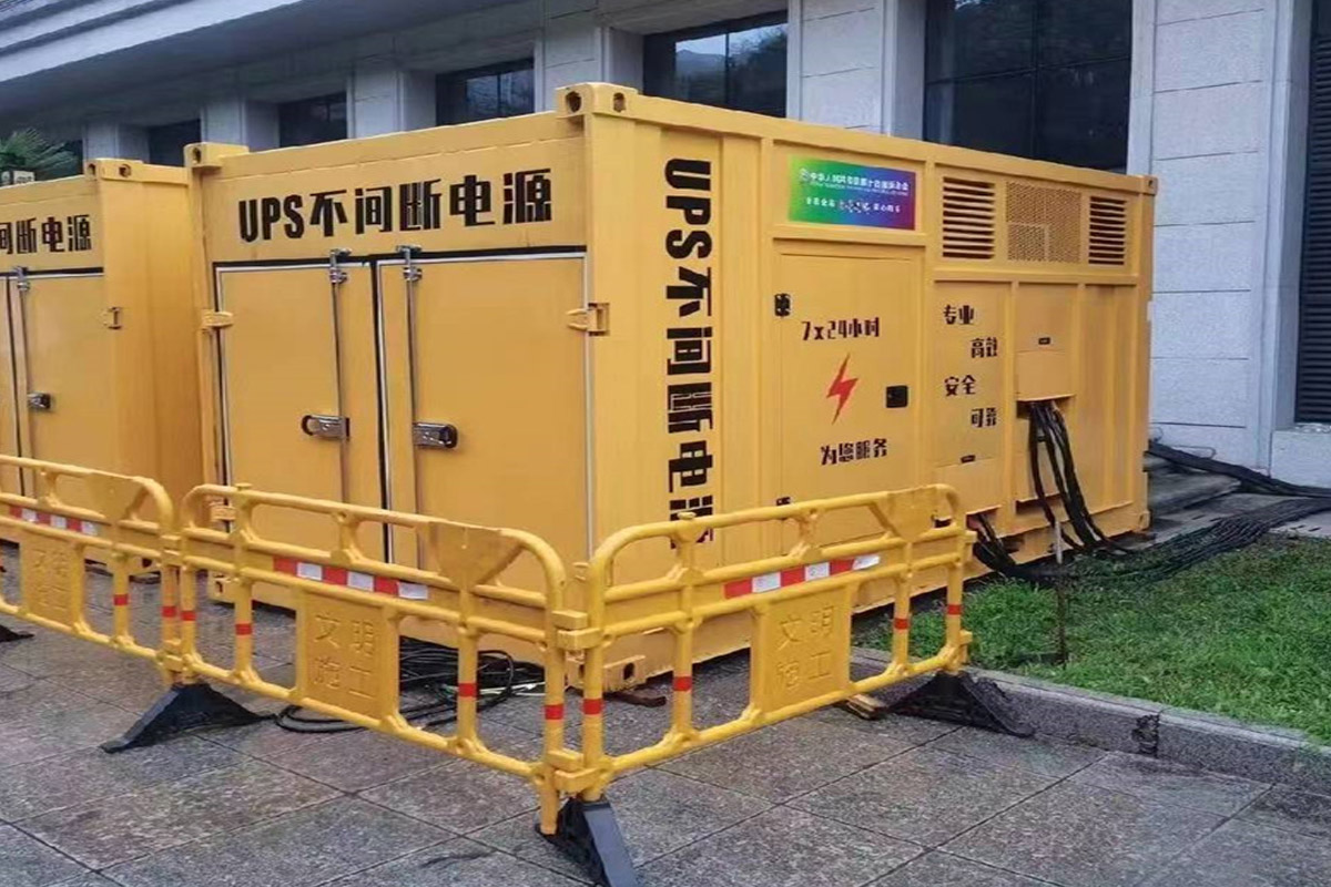 浦江发电机租赁施工现场